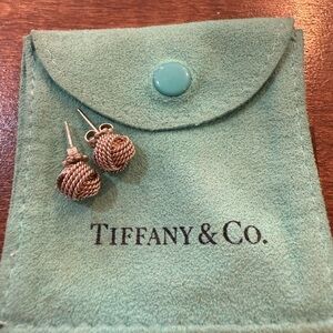 Tiffany & Co. Silver Knot Stud Earrings